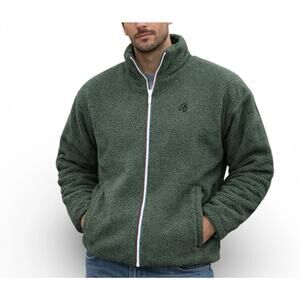 Fourlaps Polar Quilted Reversible Unisex Thyme/White Sherpa Jacket - Size S -NWT